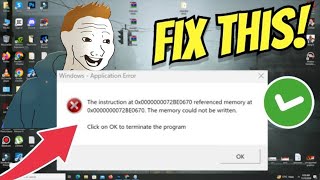 How To Fix Referenced Memory At 0x00000000 Error - Quick Guide