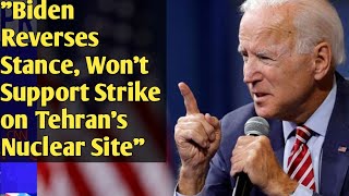 Biden backs down from helping Israel, says US will not support attack on Tehran's nuclear site #news