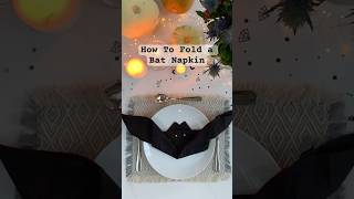 How To Fold a Bat Napkin For Halloween #napkinfolding #napkinfold #halloweendecor #batnapkin