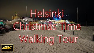 Helsinki | Christmas Time | Walking Tour | Snowfall | LUNITO Finland