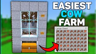 Easiest Cow Farm Minecraft Bedrock 1.20!