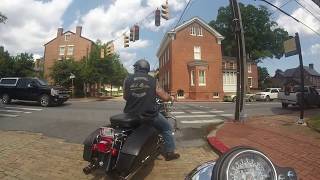 Driving through Annapolis on a motorcycle 2017