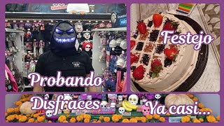 Probando disfraces🎃👻celebramos cumple 🎂preparando rica comida 😋 #vlog #comida #family