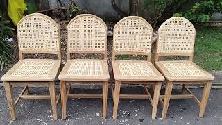 Dining Chair(Repair Rattan Solihiya & Varnish)#supportlokal