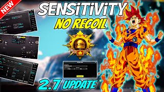 OP🔥 SENSITIVITY FULL GYROSCOPE AFTER NEW UPDATE 2.7😱| Pubg Mobile Sensitivity settings