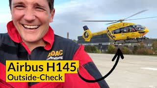 YOU'VE never seen a RESCUE HELICOPTER THAT CLOSE!? H145 outside check by ADAC and Captain Joe