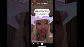 Nicki Minaj glitching on TikTok live! Subscribe for more #nickiminaj #pinkfriday #viralvideo