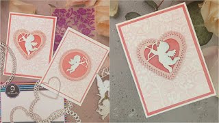 HAPPY VALENTINE'S DAY | Valentine's card tutorial - #Alinacutle® #AlinaCraft