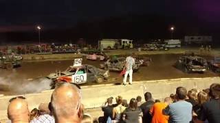 Laporte county fair demolition dirby 13 Car Mayhem