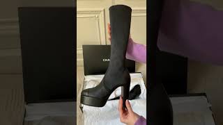 A CC Boot unboxing #chanelfashion #chanelshoes