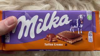 Unboxing MILKA TOFFEE CREME