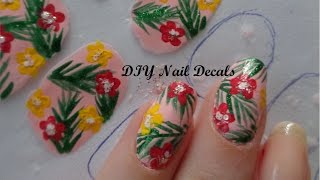 Nude Tropical Nail Art DIY Nail Decals