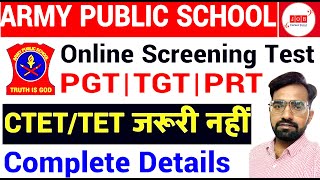 AWES 2022 Notification Out / ARMY SCHOOL PGT,TGT,PRT RECRUITMENT 2022 FROM Date, Exam Date, Results