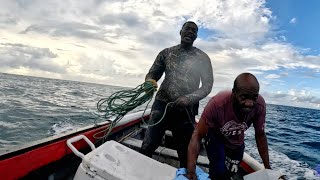 we went out fishing just a few hours before tropical storm rafeal hit Jamaica🌀