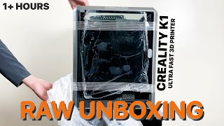 Creality K1 Ultra Fast 3D Printer Unboxing (RAW, unedited, no talking)