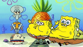 WAIT SQUIDWARDI!! THAT'S TOO MUCH MILK!!! SPONGEBOB BUFFET