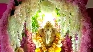 ganpati decoration flower #shorts