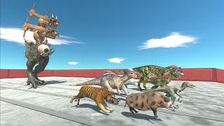 Trying to escape from DOUBLE BALLISTA MONSTER - Animal Revolt Battle Simulator ARBS