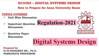 Anna University Exam Preparations - EC3352 Digital System Design Important Questions