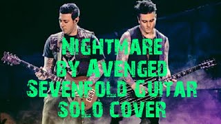 Avenged Sevenfold ||Nightmare ||Guitar solo cover By Tias sahoo