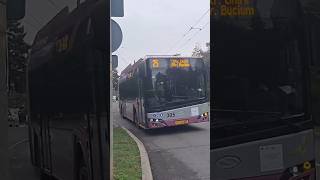 Troleibuz Solaris Trollino 18S IV #305 părăsind stația Snagov de pe linia 25(@PatrickIvecoBC17STB)