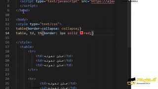 ایجاد خطوط دور جدول ( border) در اچ تی ام ال HTML5