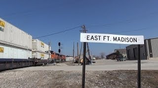 Trains on the BNSF in Iowa