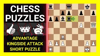 Chess Puzzles to Practice. Themes: Advantage, Kingside attack, Short puzzle. Learn Chess