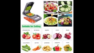 Amazon Vegetable Chopper Slicer Onion Salad Potato Fruits Cutter Gadgets Kitchen Nicer Dicer