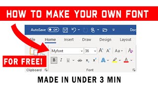 How to make your own CUSTOM FONT for FREE