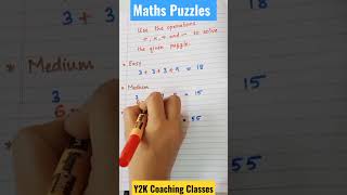 Maths Puzzle|| Maths Puzzle using Operators ÷,×,+,- || Easy Puzzle💥💯💯#shorts