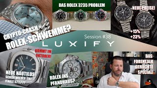 Luxify Session #38 - Rolex Crash, neue Nautilus, Omega Preiserhöhung, Rolex ins Pfandhaus, Forentalk