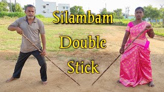 Silambam Double Stick Rotation from Our Traditional Dress - Vajram Warriors