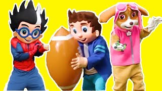 Las aventuras de PJ Masks en la vida real con Ellie Sparkles, Gatuno, Owlette, Gecko y Romeo