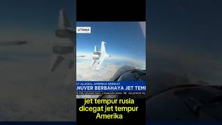 Manuver jet tempur rusia dekat jet Amerika