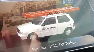 Miniaturas Carros de Serviço do Brasil Na Escala 1 43 Salvat  Fiat Uno com Escada, GM C20 e S10