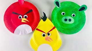 Paper Plate Angry Birds crafts for kids - Crafts with Toddler