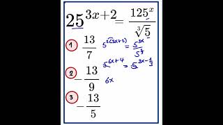 Exponential equation solve for x