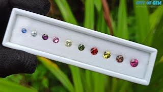 Natural Multicolour Gemstones Round Lot With Different Gem Varieties