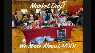 Crochet Market Vlog: Last Minute Prep, Set-up & Results!