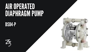 TDS-1/2" Air Powered Plastic Chemical Resistant Duplex Diaphragm Pump