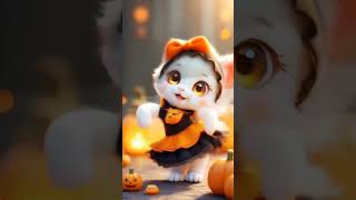 Mèo Con Dễ Thương Halloween