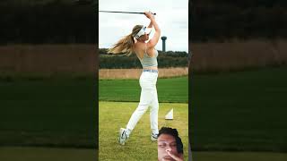 beautiful girl and sexy players golf