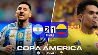 Argentina vs Colombia 2-1 All Goals & Match Highlights | Copa America 2024 Final #copaamerica2024