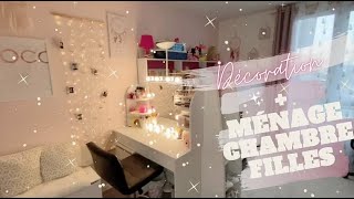 ✨IDÉES DÉCO ET GRAND NETTOYAGE CHAMBRE FILLES | DECORATE AND CLEAN WITH ME 💪🏼