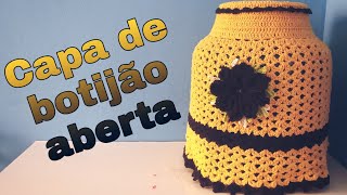 Capa aberta em crochê para botijão de gás FIO6 DIY