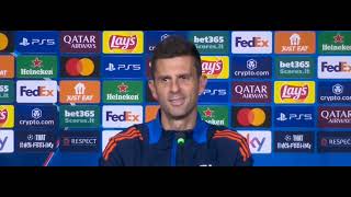 Parole Thiago Motta pre Juventus-Stoccarda parte 1