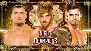 Vladimir Kozlov VS Logan Paul VS Austin Theory - NXT Champion (Night of Champions #1 WWE 2K24)