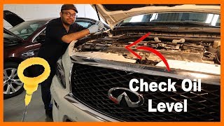 2015 Infiniti QX80 How to Check Oil Level (Basic Maintenance)