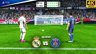 FC24 - Real Madrid vs PSG | Epic Penalty Shootout  ft. Mbappé in 4K HDR.